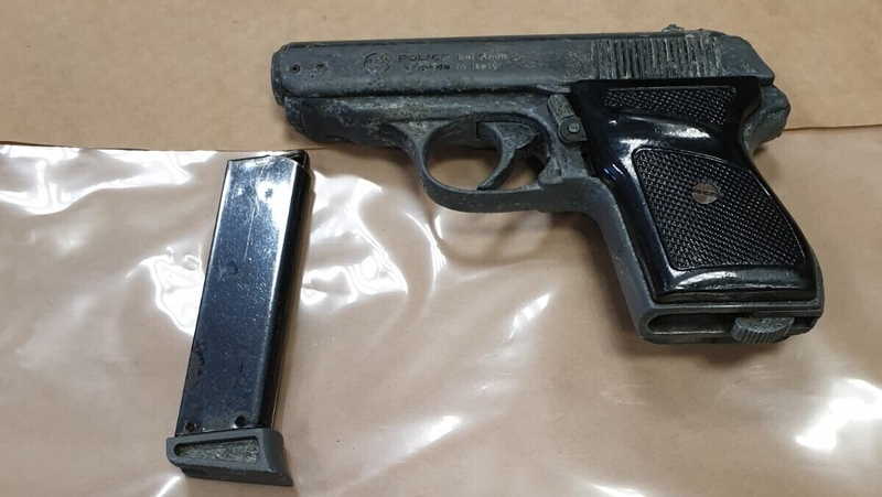 Two firearms - a handgun and a rifle - were seizred, as well as thousands of euro worth of drugs and clothing