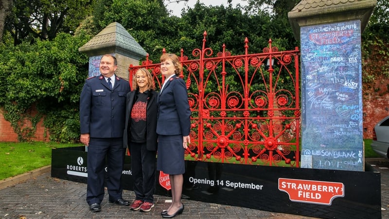 John Lennon's sister Julia (C) said Strawberry Field had been a sanctuary for the singer as a child