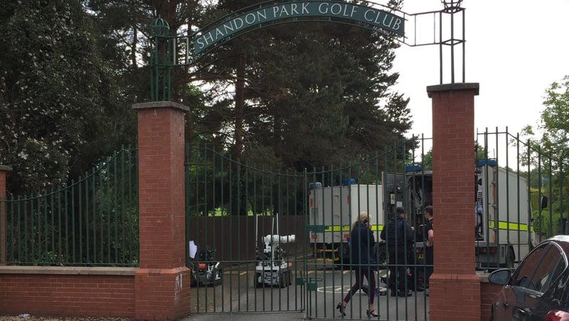 The PSNI officer discovered the bomb under his car at Shandon Park Golf Club