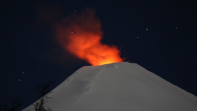 Villarrica in Chile, as seen this week