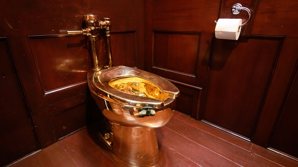 The toilet was plumbed in and available for people to use