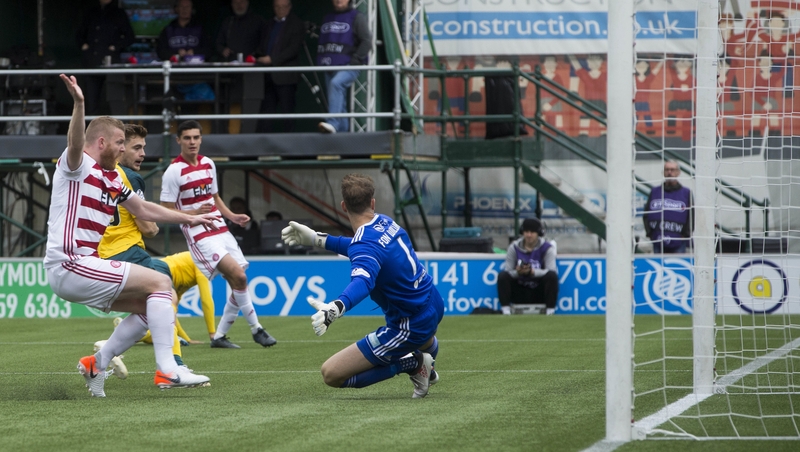 James Forrest hits the net