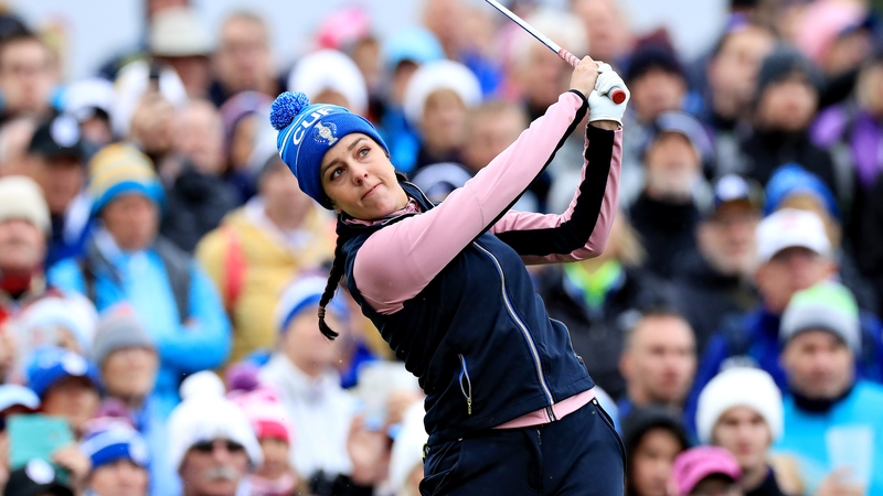 Georgia Hall secured a valuable point for Europe to set up a Sunday singles showdown