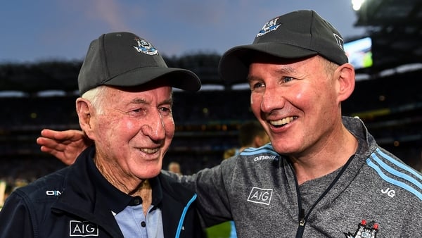 Gavin with his father Jimmy after the match