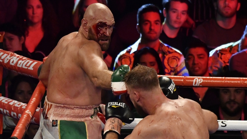 Fury sporting a wound above his eye