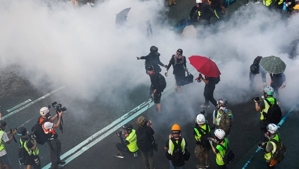 Thousands took to the streets in an unsanctioned rally