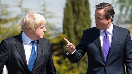 Boris Johnson and David Cameron campaigning together in 2015