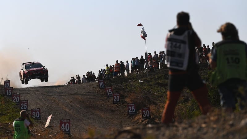 Sebastien Ogier in action during the World Rally Championship in Turkey