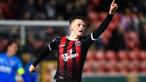 Andy Lyons celebrates his goal