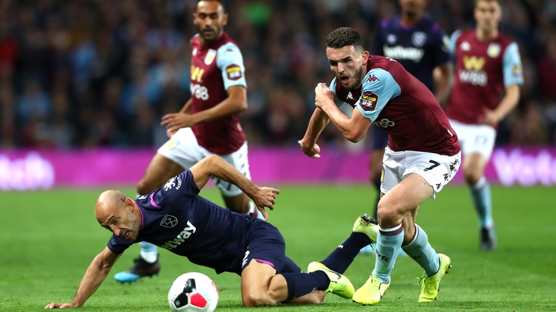 Pablo Zabaleta of West Ham United and John McGinn