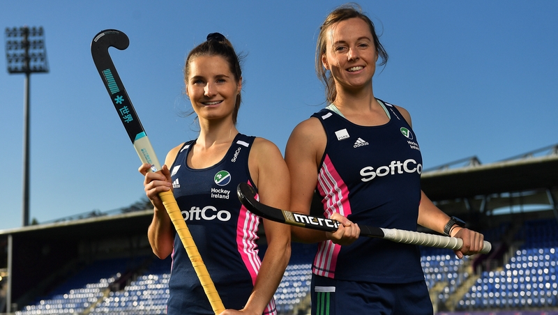 Ireland pair Emily Beatty (L) and Megan Frazer at Energia Park in Donnybrook