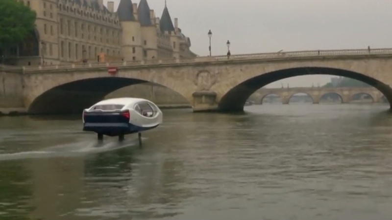 The 'Bubble' is powered by electricity and lifts out of the water on 'wings'