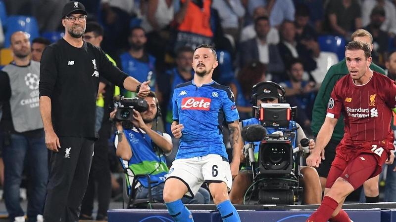 Jurgen Klopp looks on as Liverpool endures another nightmare in Naples