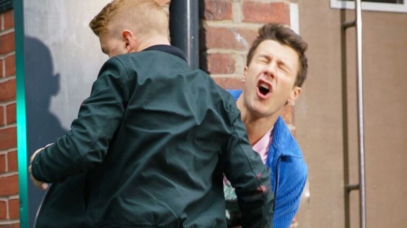 Gary starts kicking Ryan