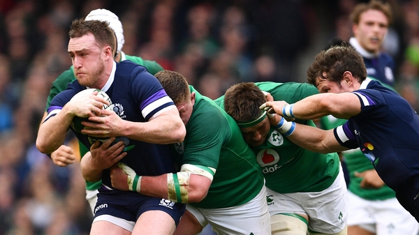 Stuart Hogg in action against Ireland