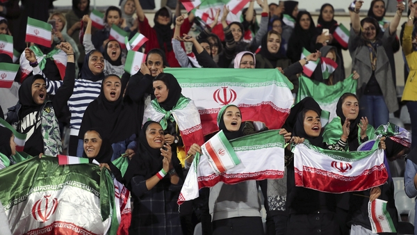 A small group of female fans were allowed to attend a friendly between Iran and Bolivia last year