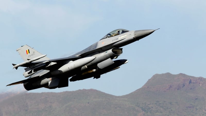 A file image of a Belgian F16 jet