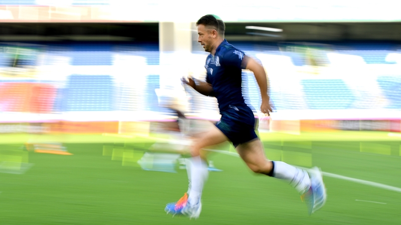 Greig Laidlaw at training this morning