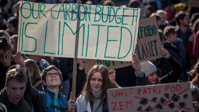 Students take to the streets of Prague as part of the global day of action