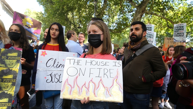 Protesters at the UK Student Climate Network's Global Climate Strike in London