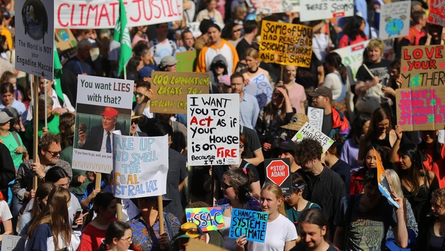 Thousands of young people marched in Sydney as part of the Global Strike 4 Climate