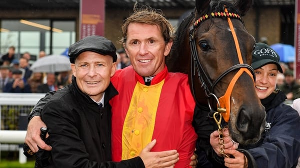 Pat Smullen and Tony McCoy following the Champions Race at the Curragh