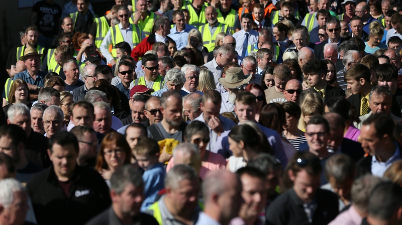 Large crowds attended a rally in support of Kevin Lunney after he had been brutally attacked earlier this week