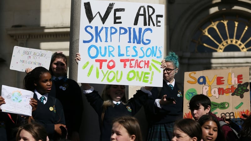 Thousands gathered at Dublin's Customs House before beginning their march