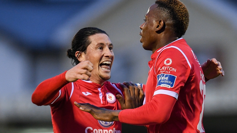 Romeo Parkes (R) struck again for Sligo Rovers