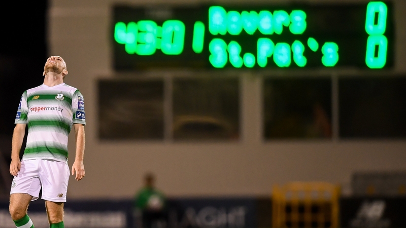 A frustrated Jack Byrne reacts during Shamrock Rovers' goalless draw with St Pat's