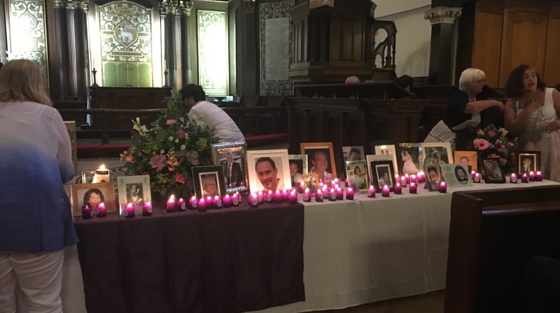 The names of 503 homicide victims were read out at the service