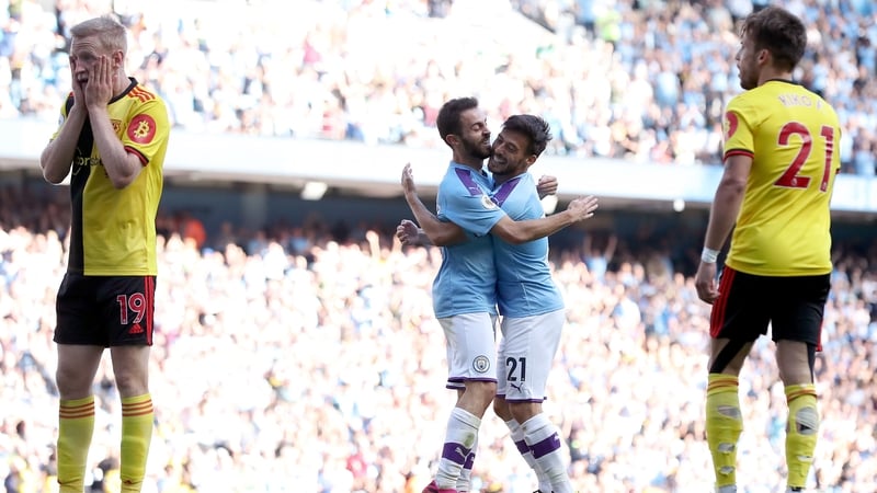 Silva bagged a hat-trick in the demolition