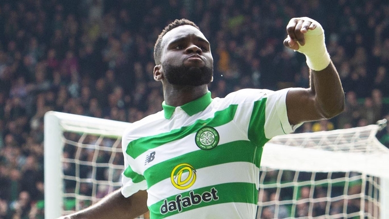 Edouard celebrates scoring for Celtic