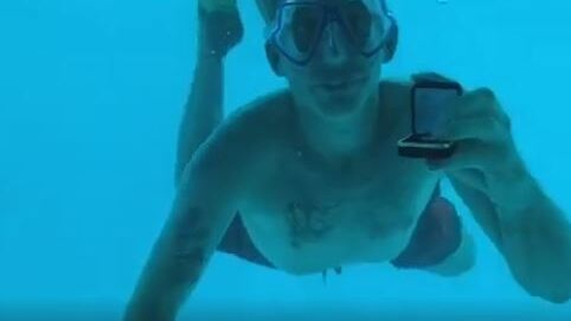 Kenesha Antoine posted on her Facebook page footage of Steven Weber proposing to her in Tanzania (Pic: Facebook)