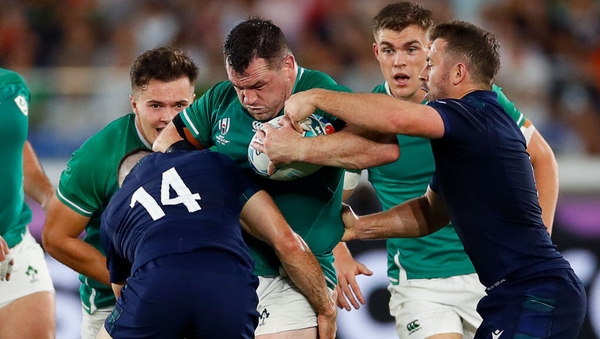 Japan prop Yusuke Kizu claimed Cian Healy "steps out" and illegally angles in at scrummages