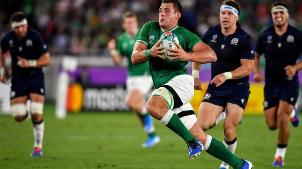 CJ Stander makes a run during Ireland's 27-3 win over Scotland