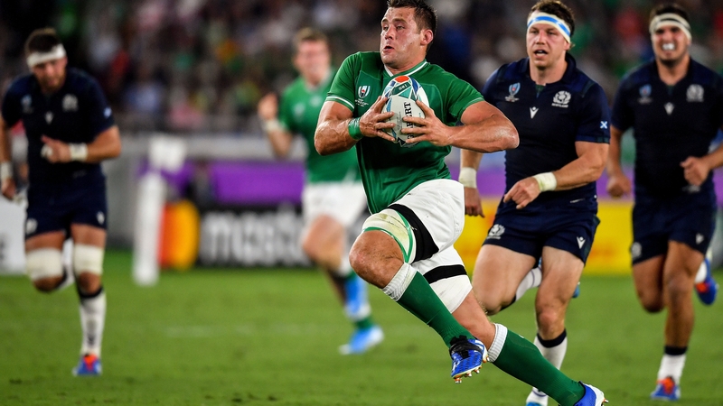CJ Stander makes a run during Ireland's 27-3 win over Scotland