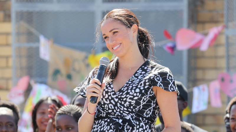 The Duchess was glowing as she spoke to the crowds. Photo: Getty