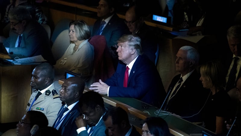 Donald Trump attends the UN Climate Action Summit in New York