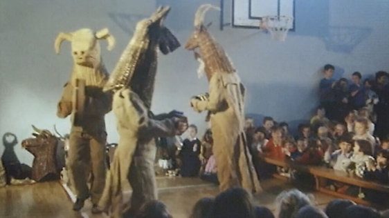 The Armagh Rhymers perform for pupils of St Patrick's Primary School, Armagh (1995)