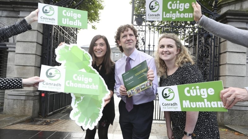 Conradh na Gaeilge ag Teach Laighean inniu