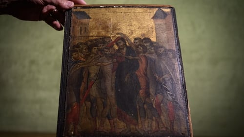 The woman who owed the painting had it hanging between her kitchen and her sitting room