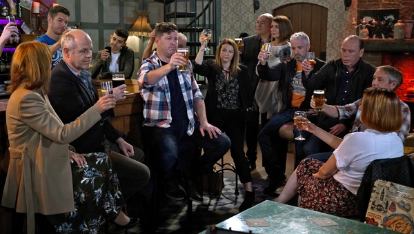 Carrigstown has a toast to Robbie's memory on Fair City