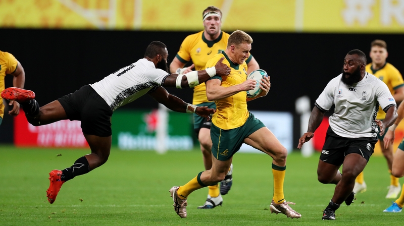 Hodge in action against Fiji