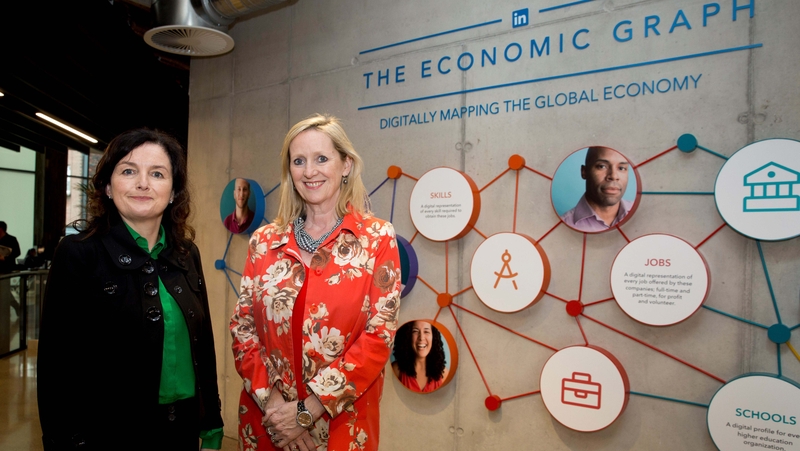 Sharon McCooey, Head of LinkedIn Ireland (left) and Aldagh McDonogh, Group CEO of Morgan McKinley