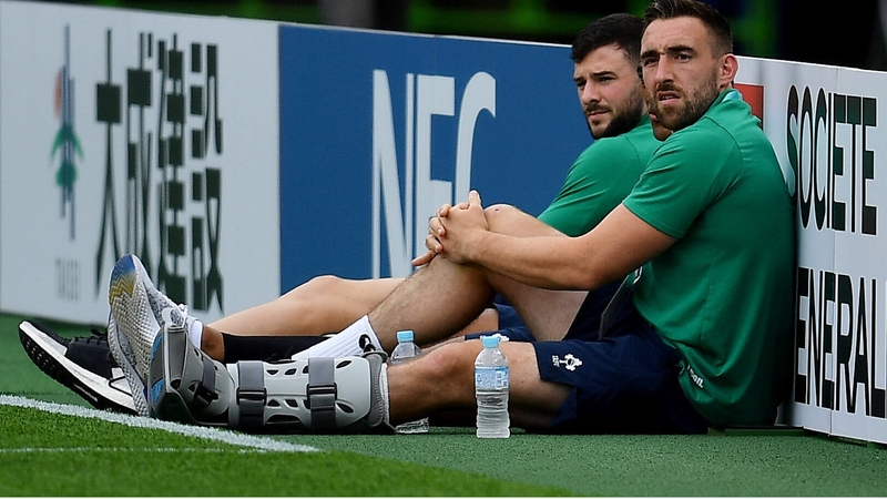 Jack Conan with protective boot