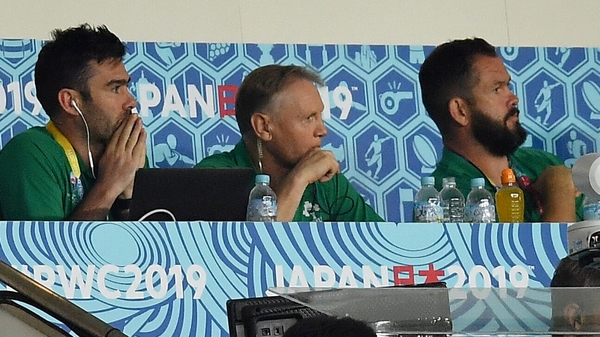 Joe Schmidt (c) looks on