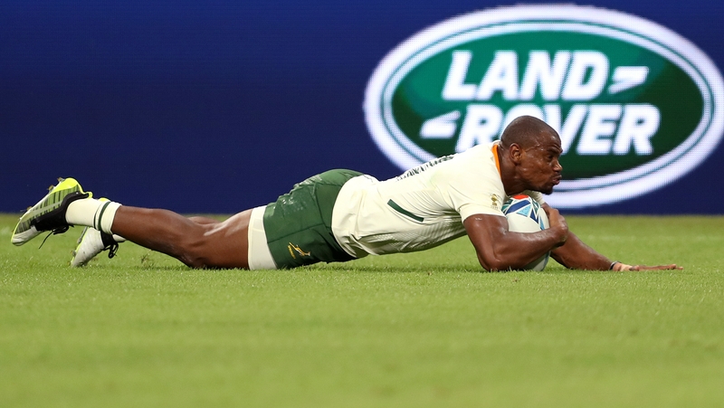 Springboks winger Makazole Mapimpi registered two tries against the Welwitschias