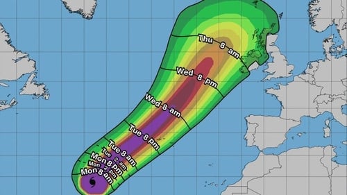 Met Éireann, the UK Met Office and the US National Hurricane Center are holding daily conference discussions in relation to the storm