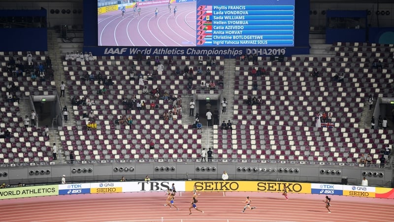 Empty stadiums have been a feature of the World Championships